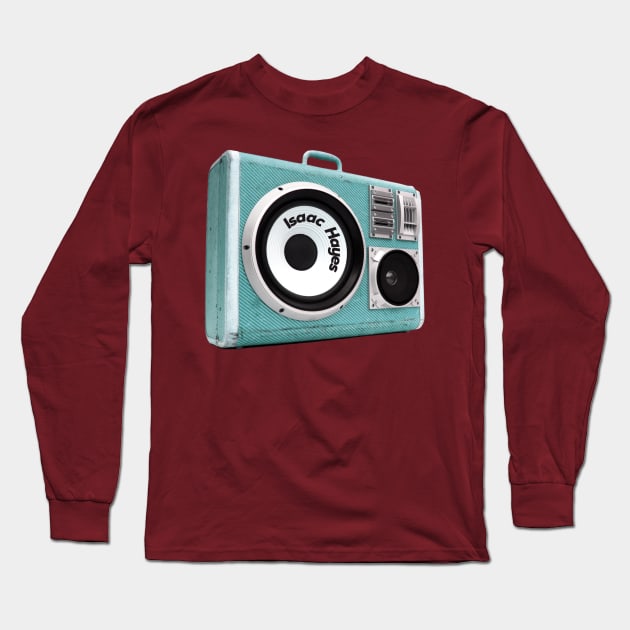 a radio 60s with sticker Isaac Hayes Long Sleeve T-Shirt by theStickMan_Official